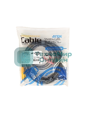 Кабель ATEN KVM Cable 2L-5303U Кабель для KVM: USB(Am)+DB15(m)+2*Audio (PC) -на- SPHD15(m)+2*Audio (KVM), 3м