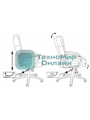 Кресло руководителя Бюрократ T-9908AXSN-Black черный 80-11, ткань, крестовина пластиковая