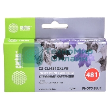 Картридж струйный Cactus CS-CLI481XXLPB фото голубой (12мл) для Canon Pixma TS8140/TS9140