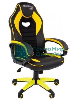 Кресло игровое Chairman game 16 Россия экопремиум черный/желтый (7028514)
