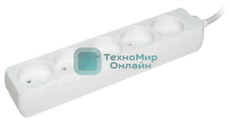 Удлинитель IEK WYP10-06-05-03-N У5 5 мест 2Р/3 метра 2х0.75 мм2 10А/250 IEK