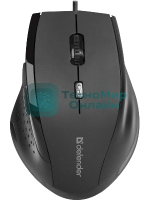 Мышь проводная Defender Accura MM-362 черный, 1600 dpi, USB, кнопки - 6