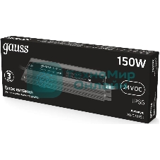 Блок питания Gauss 202022150 пониж. для лен.светод. черный