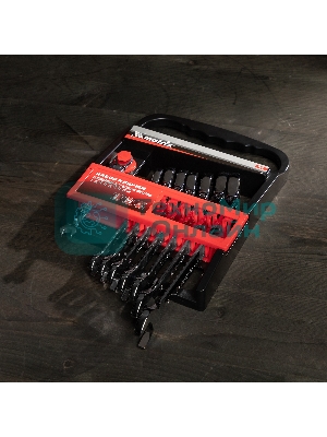 Набор ключей Matrix комбинированных, трещоточных шарнирных 8шт