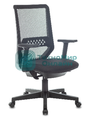 Кресло Бюрократ MC-611N TW-01 38-418 черный, сетка/ткань, 120 кг, механизм качания