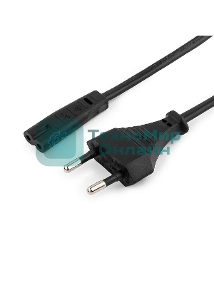 Кабель питания для ноутбуков, аудио/видео техники Gembird 0.5м, 2-pin, черный, пакет