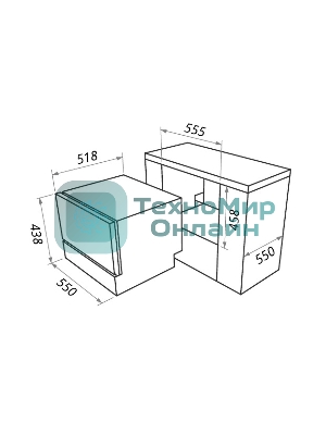 Встраиваемая посудомоечная машина Maunfeld MLP-06IM, белый, 55 см, 6 компл., 49 дБ, класс A+