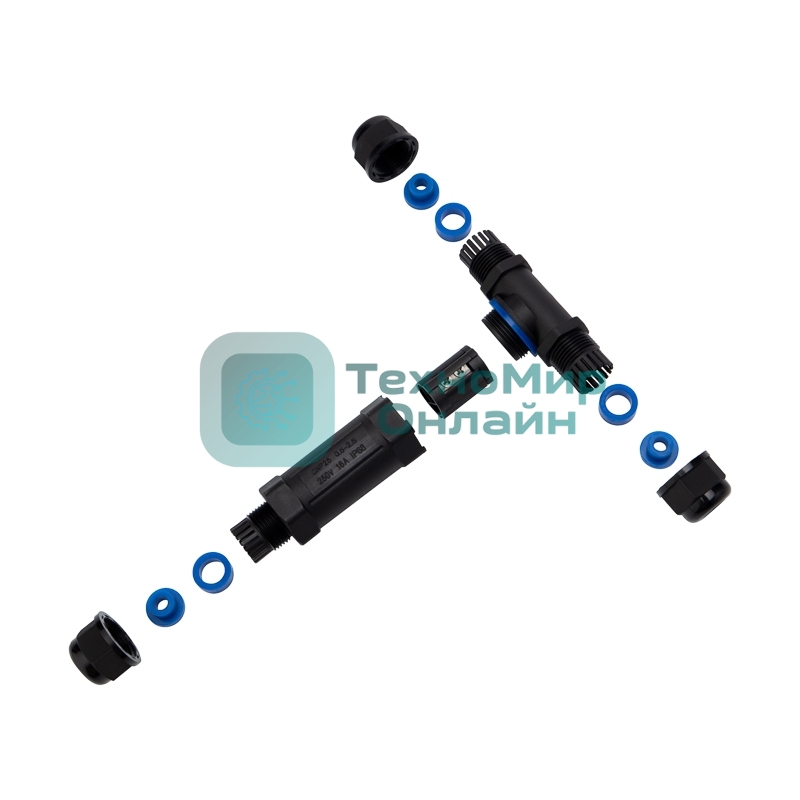 Кабельный коннектор T-образный Rexant (3PIN 0,5-2,5мм2) IP68