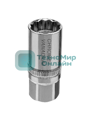 Головка торцевая свечная Gross магнитная, 12-гранная, 21 мм, под квадрат 1/2