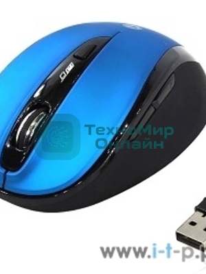 Мышь беспроводная беззвучная Smartbuy 612AG синяя, Blue LED SBM-612AG-BK