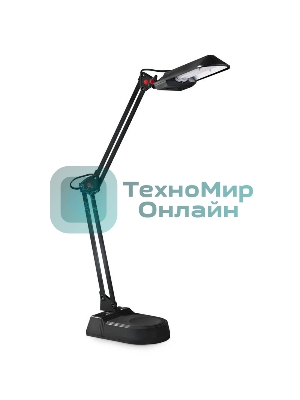 Лампа настольная Camelion KD-017A С0211W черный в к-те база+струбцина