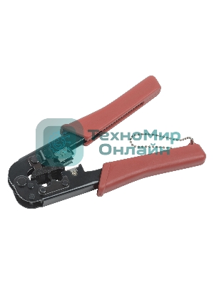 Инструмент обжимной ITK TM1-B10H для RJ-45, RJ-12, RJ-11, без фиксации, с резиновой ручкой