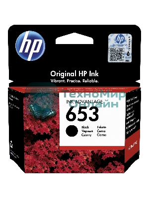 Картридж HP 653 струйный черный (360 стр)
