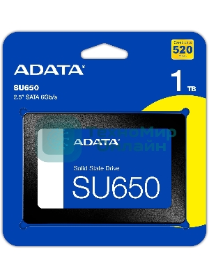 Накопитель SSD ADATA Ultimate SU650, 1Tb, SATA III, 2.5