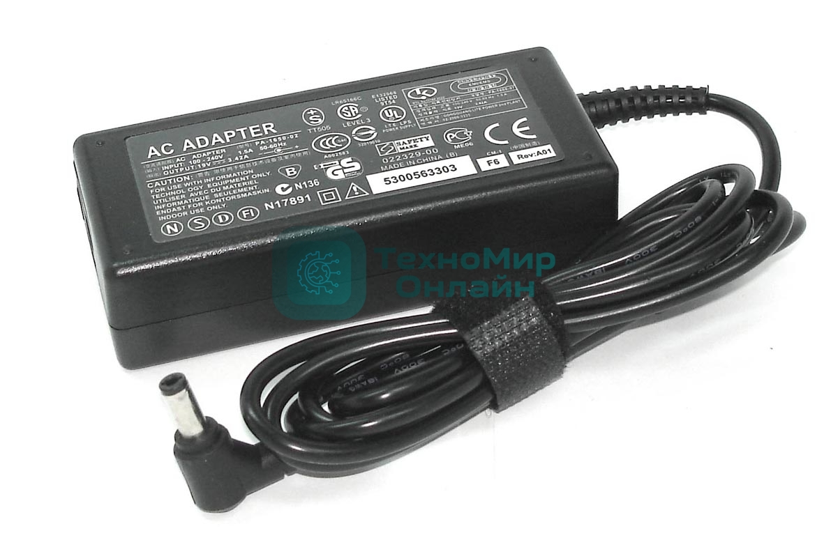 Блок питания (сетевой адаптер) для ноутбуков Liteon 19V 3.42A 5.5x2.5 REPLACEMENT