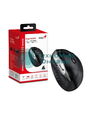 Мышь беспроводная Genius Ergo 8250S серебристый, 1600 dpi, радиоканал, USB, кнопки - 6