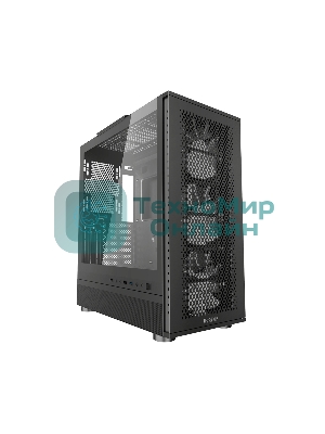 Корпус PCCooler ME200 MESH BK, Midi-Tower, чёрный, 3 x 120 мм