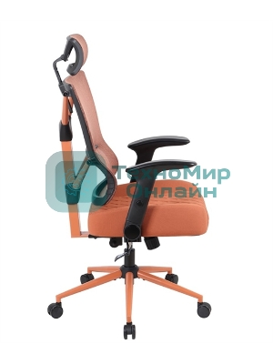 Кресло Chairman CH566 оранжевый, экокожа, 120 кг