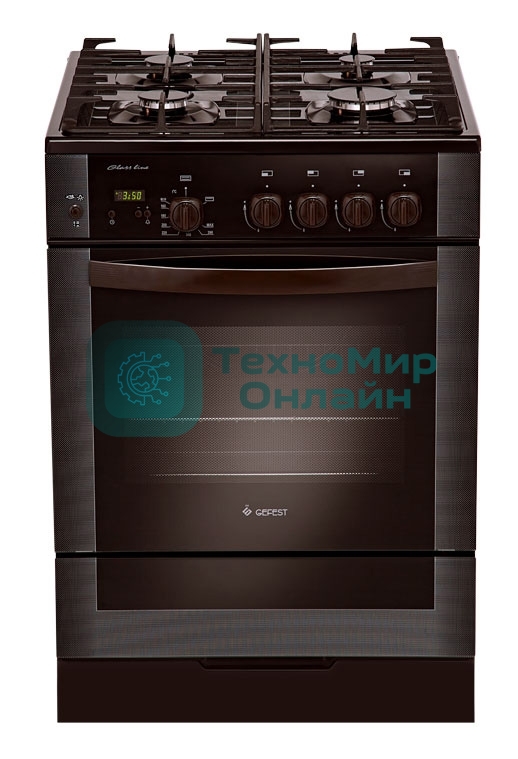 Плита газовая Gefest ПГ 6500-03 0045 коричневый, конфорок 4 шт, духовка 52 л, 60 см x 85 см x 60 см