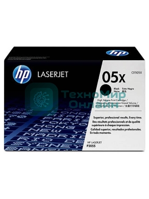 Картридж лазерный HP CE505X черный для LJ P2055 6500 стр.
