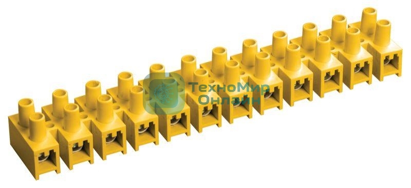 Зажим винтовой ЗВИ-10 н/г 2.5-6 кв.мм 12 пар жел. IEK UZV7-010-06