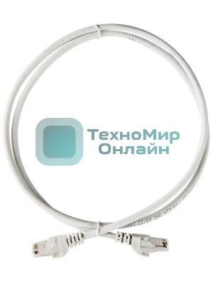 Коммутационный шнур ITK (патч-корд), cat.5e UTP, LSZH, 1м, серый