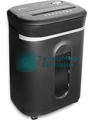 Шредер ГЕЛЕОС УМ28-5, DIN P-5 (5 ур-нь секр.), 28 литров, фрагмент 1,9х12мм, 13-14 лист (70г/м2), CD/пл.карты/скрепки/скобы,