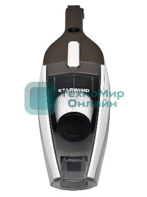 Пылесос вертикальный/ручной Starwind SCH1260 коричневый/белый, питание от сети, 120 Вт, уборка сухая, пылесборник 1.2 л