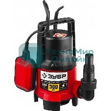 Дренажный насос ЗУБР для грязной воды, 300 Вт НПГ-М1-300