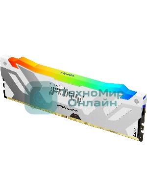 Оперативная память Kingston Fury Renegade, DDR5, 16Gb (1x16Gb), 7600MHz, CL38, DIMM, радиатор, RGB, белый