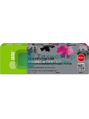 Картридж струйный Cactus CS-R-PFI321M-CHIP PFI-321 пурпурный (260мл) для Canon imagePROGRAF TM-200/200MFP/205/300/300MFP/305/250/255/350/355 с чипом