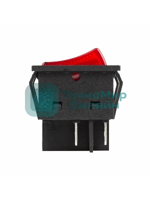 Выключатель клавишный Rexant 250V 25А (4с) ON-OFF красный с подсветкой