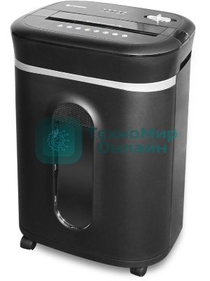 Шредер ГЕЛЕОС УМ28-5, DIN P-5 (5 ур-нь секр.), 28 литров, фрагмент 1,9х12мм, 13-14 лист (70г/м2), CD/пл.карты/скрепки/скобы,