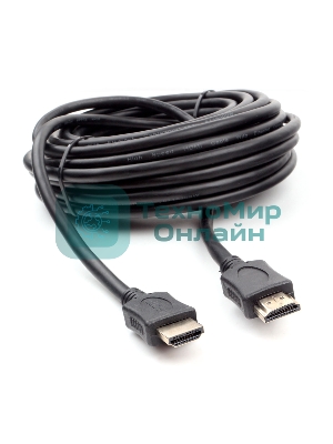 Кабель HDMI Cablexpert CC-HDMI4L-10M, 10м, v2.0, 19M/19M, серия Light, черный, позол.разъемы, экран, пакет