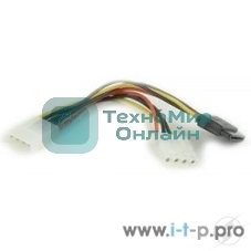 Кабель питания SATA Gembird/Cablexpert CC-SATA-PSY2, 15 см, molex 4pin/molex4pin+sata 15pin, на 2 устр.