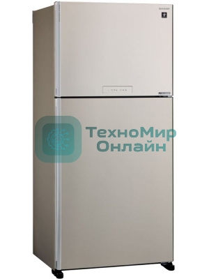 Холодильник Sharp SJ-XG60PMBE бежевый двухкамерный 422/178 л морозилка сверху, No Frost