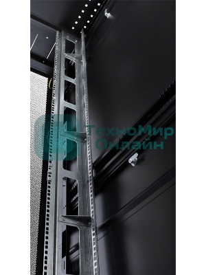 Шкаф серверный ЦМО ШТК-СП-42.8.12-48АА-9005 42U 800x1200 мм пер. дв. перфор. задн. дв. перфор. 2-хст. 2 бок. пан. 1350 кг черный