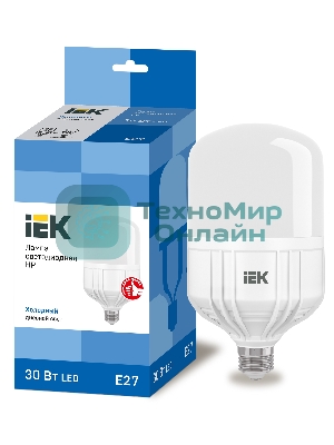 Лампа светодиодная IEK LLE-HP-30-230-65-E27 HP 30Вт 230В 6500К E27