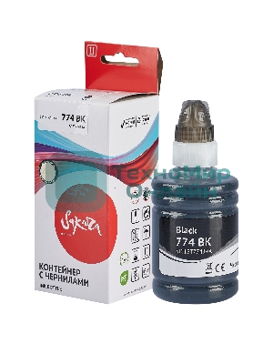 Контейнер с чернилами Sakura C13T77414A (774 BK) для Epson, черный, 7000 к., 140 мл.
