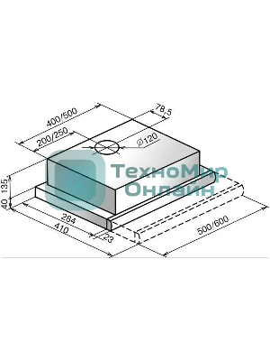 Вытяжка встраиваемая Elikor Интегра 60П-400-В2Л черный, 60 см, 400 куб. м/ч, 55 дБ