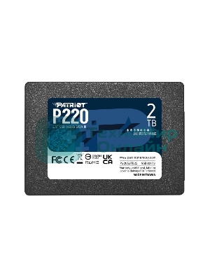 Накопитель SSD Patriot P220, 2Tb, SATA III, 2.5