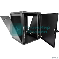 Шкаф телекоммуникационный настенный разборный ЦМО 15U (600 x 650) съемные стенки, дверь металл, черный (ШРН-М-15.650.1-9005)