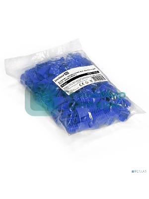 Колпачок ExeGate BC45-100-BL изолирующий для коннектора RJ-45, синий (100 шт)