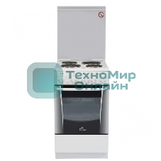 Плита электрическая De Luxe 506004.00Э (кр) белый, конфорок 4 шт, духовка 60 л, 50 см x 85 см x 60 см