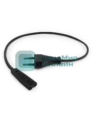 Кабель питания для ноутбуков, аудио/видео техники Gembird 0.5м, 2-pin, черный, пакет