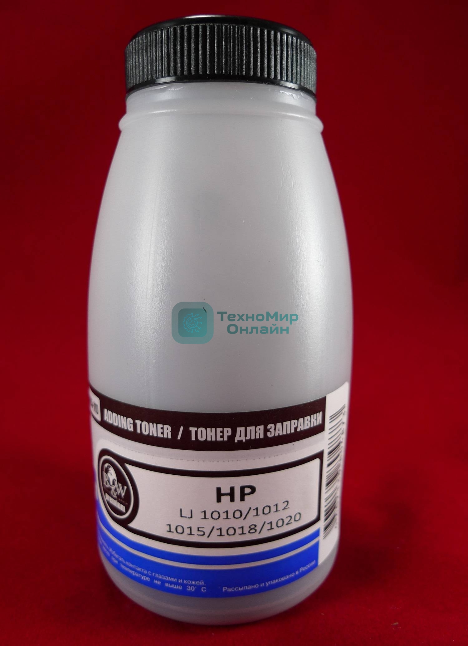 Тонер HP LJ 1010/1012/1015/1018/1020 (фл,110г) B&W Premium фас России