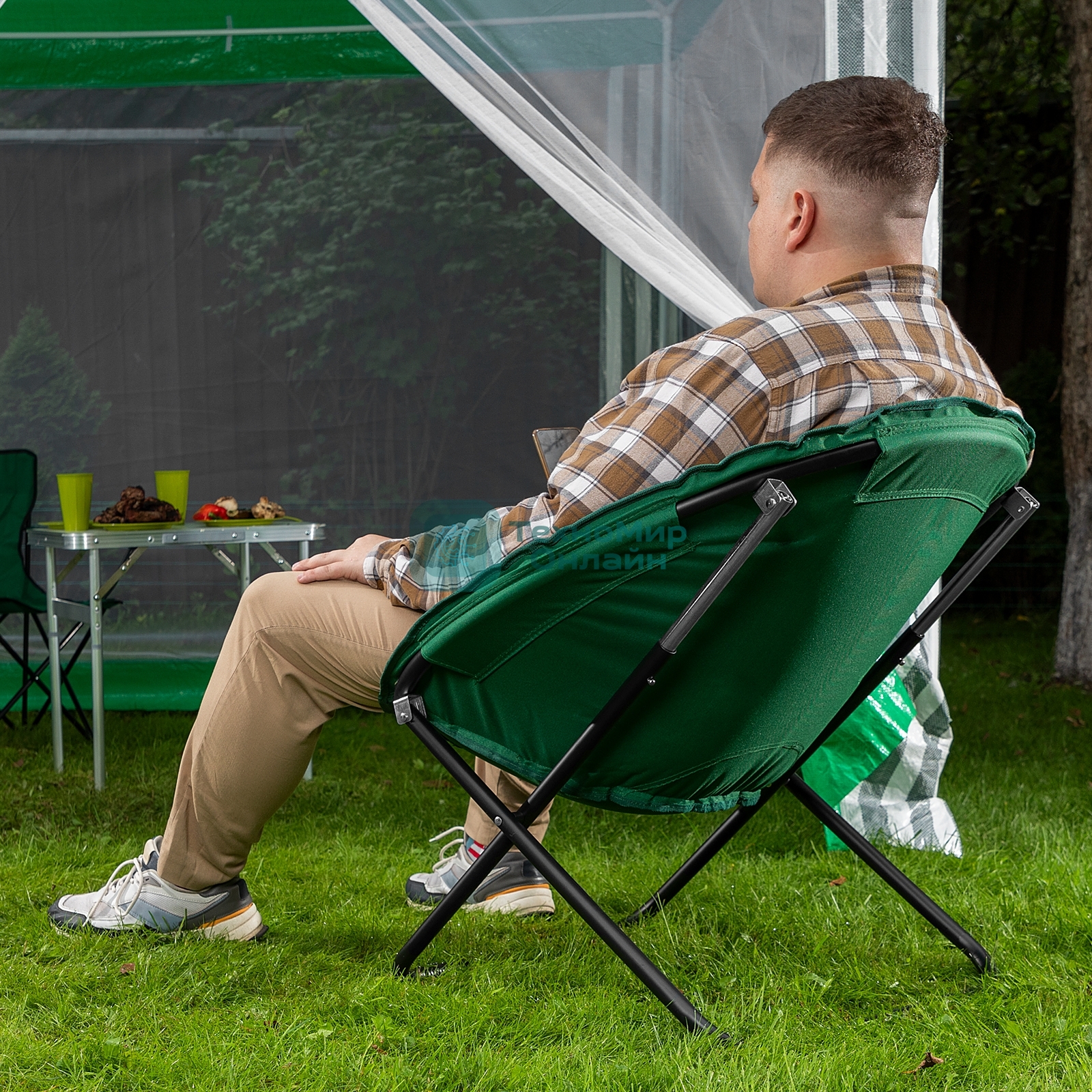 Кресло Palisad Camping круглое 85х46х85 см