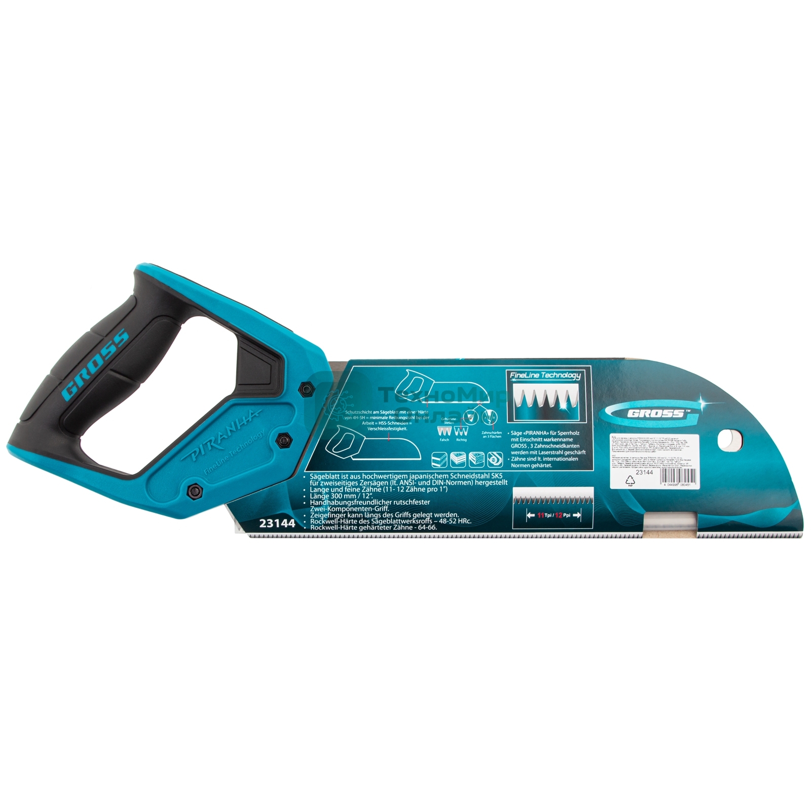 Пила для фанеры с запилом Gross PIRANHA, 300 мм/12