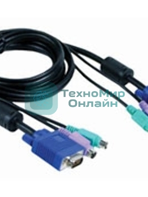 Переключатель D-Link DKVM-CB Кабель KVM длиной 1,8 м с разъемами PS2