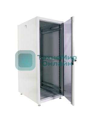 Шкаф телекоммуникационный напольный ЭКОНОМ 18U (600 600) дверь стекло, дверь металл